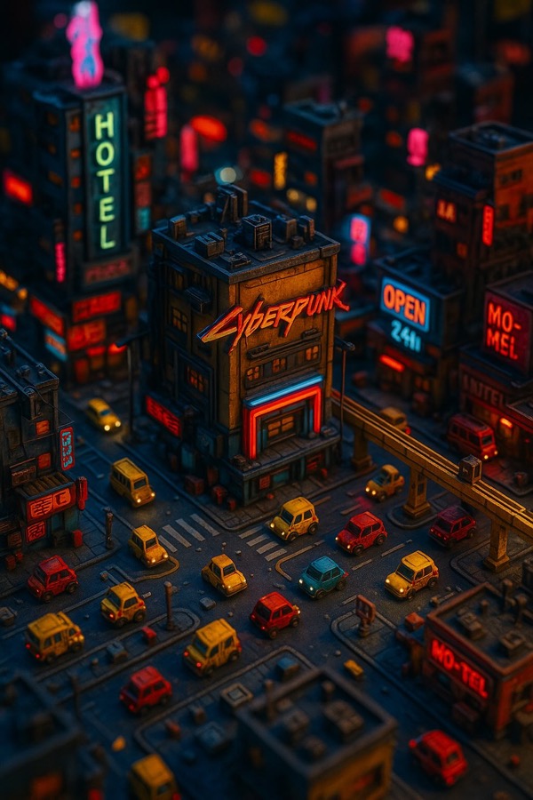迷你 Cyberpunk 傾斜移軸景觀