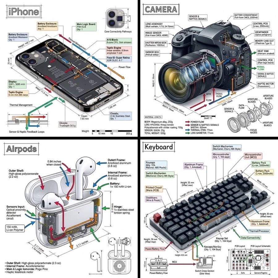 信息图 / 教育视觉图 - 工程产品信息图设计
